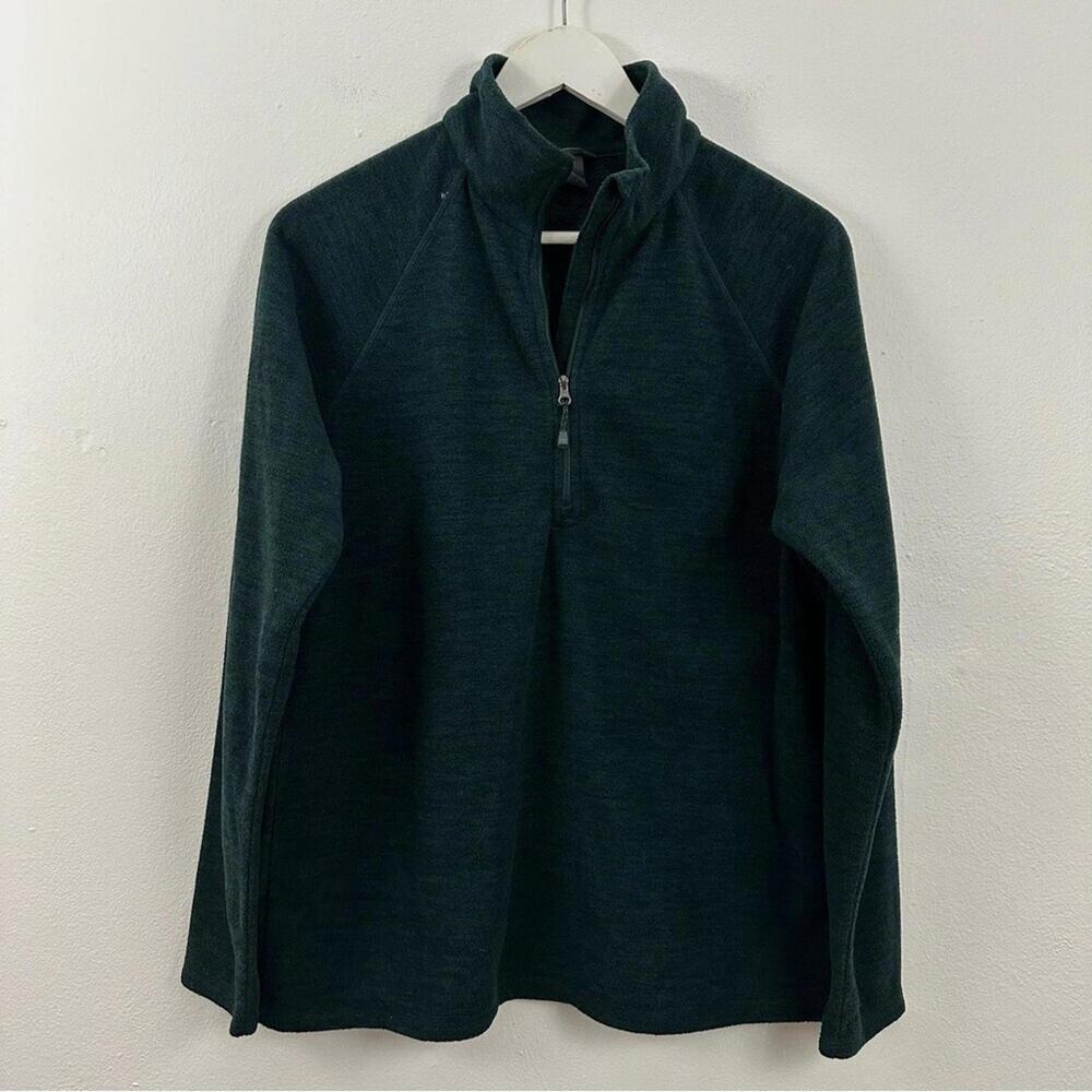 Eddie Bauer Women’s Quarter Zip Sweatshirt Size L Green